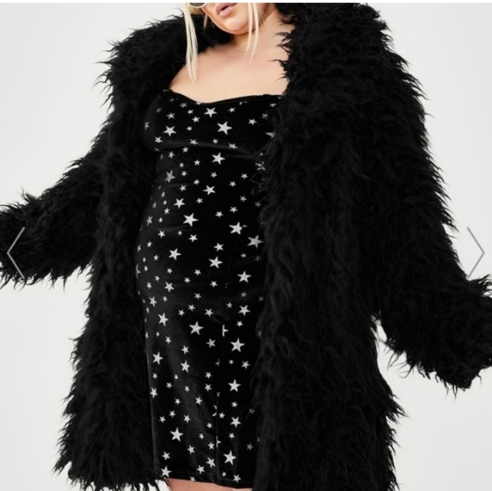 Gothic Faux fur long jacket
